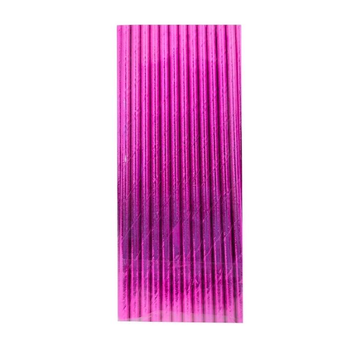8" Metallic Paper Straw (Assorted) (25pcs)