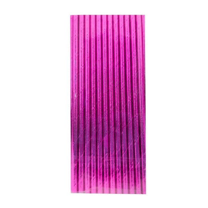 8" Metallic Paper Straw (Assorted) (25pcs)