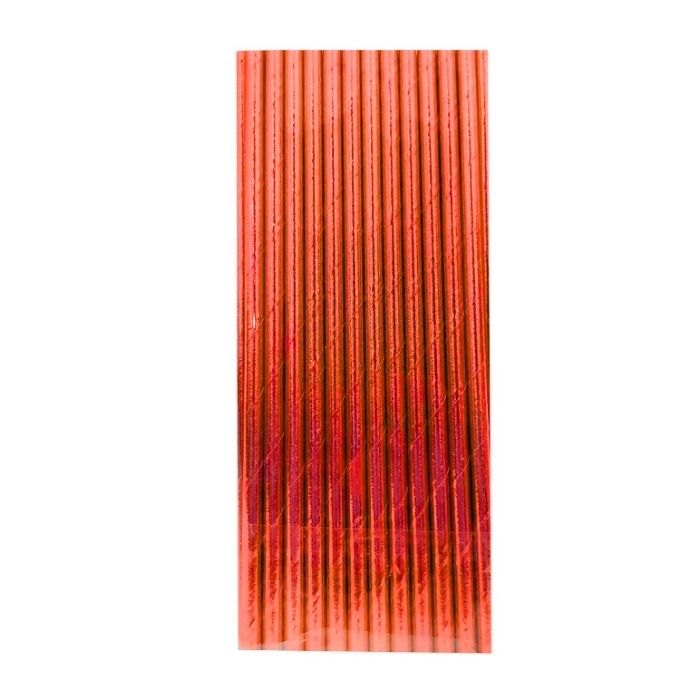 8" Metallic Paper Straw (Assorted) (25pcs)