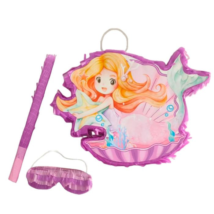 Mini Pinata Set (Shell Mermaid)