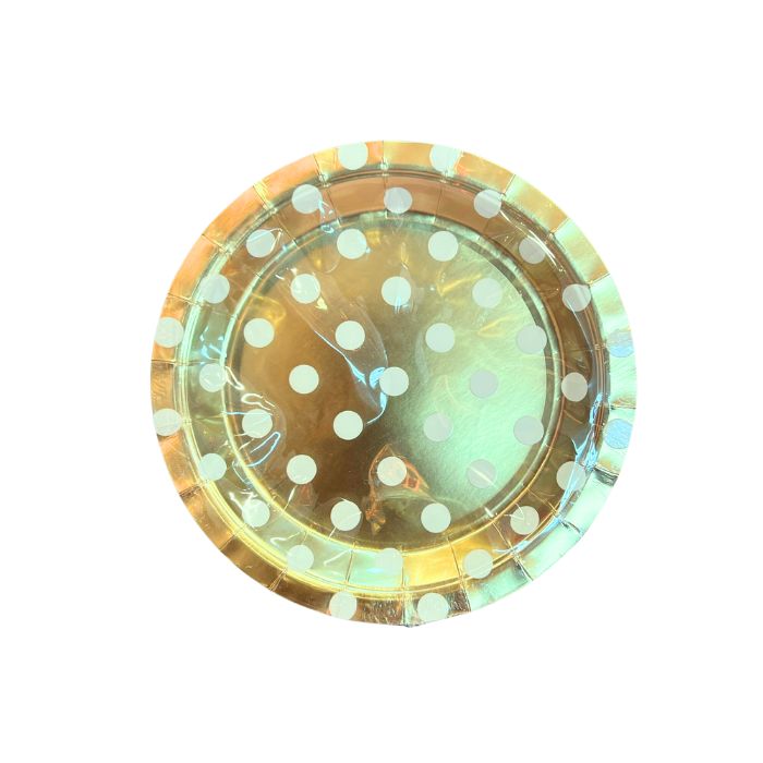 7inch Hotstamp Polka Dot Paper Plates (10pcs)