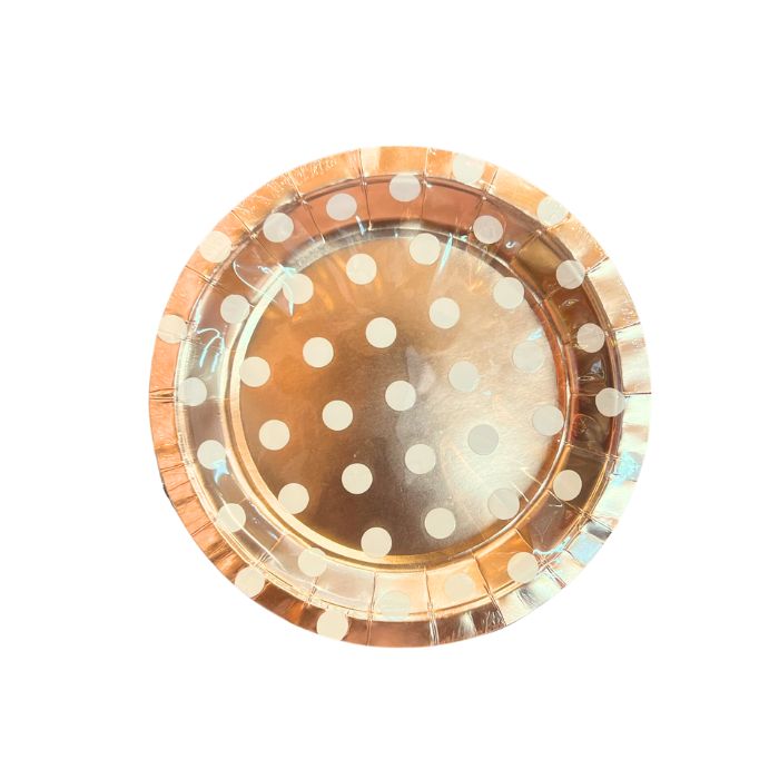 7inch Hotstamp Polka Dot Paper Plates (10pcs)