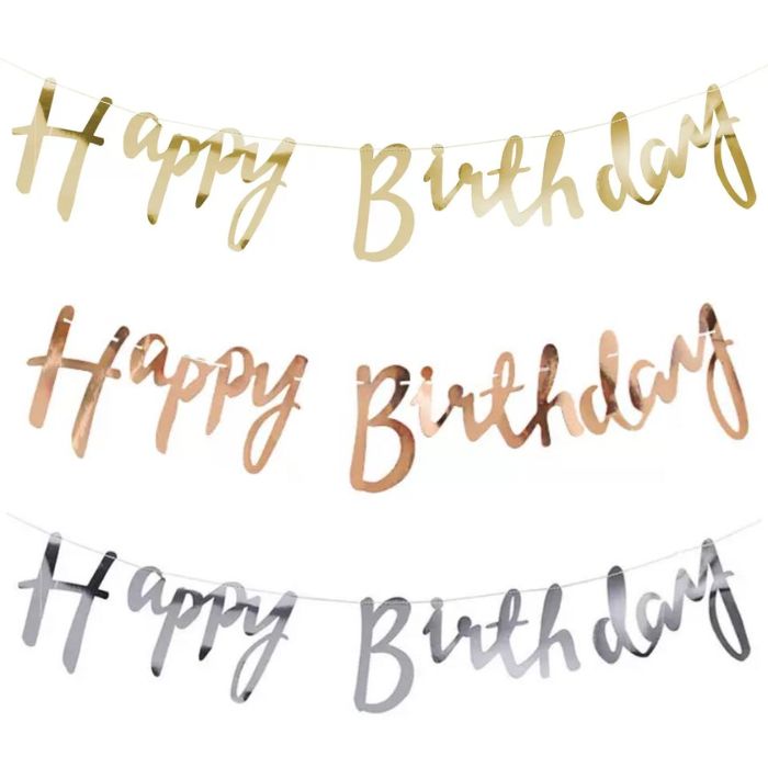 Happy Birthday Shiny Banner JQ80204