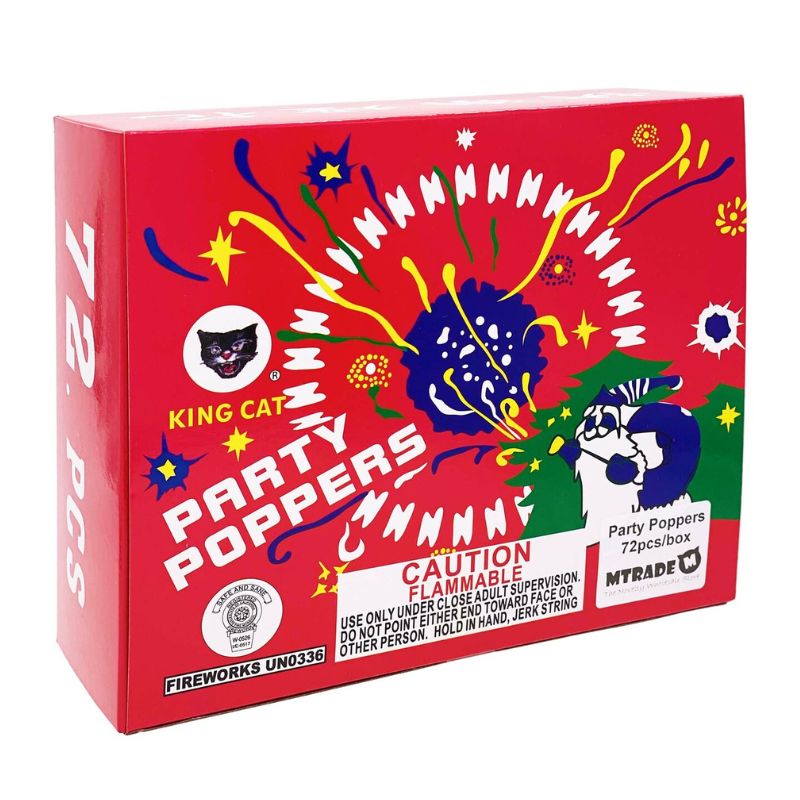 Champagne Party Poppers (72pc)