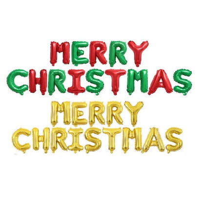 16" Merry Christmas Foil Balloon Set