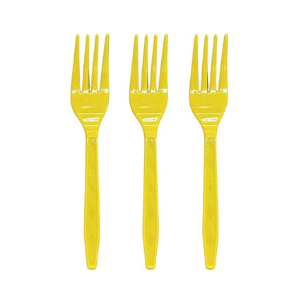 7inch Solid Color Plastic Cutlery (20pc)
