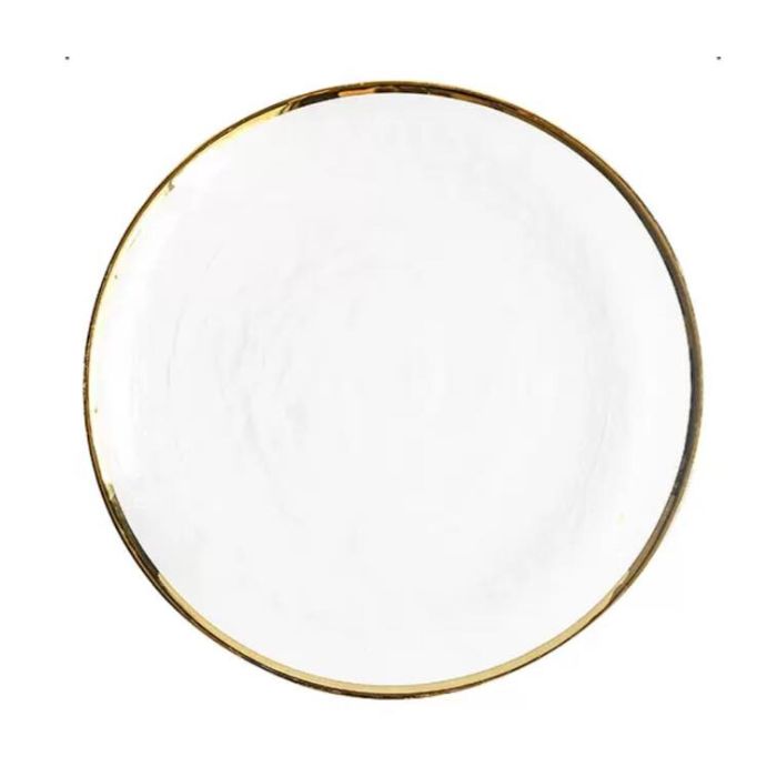 Premium Transparent Plastic Plates with Shiny Rim