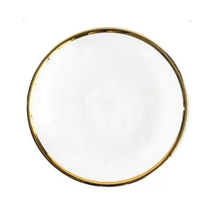 Premium Transparent Plastic Plates with Shiny Rim