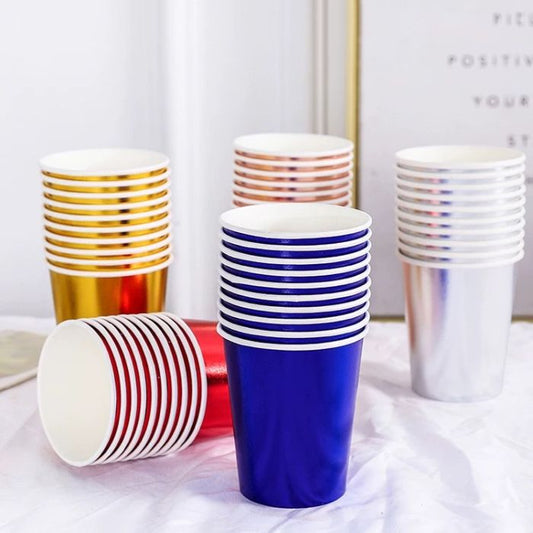 8oz Shiny Metallic Paper Cups (10pcs)