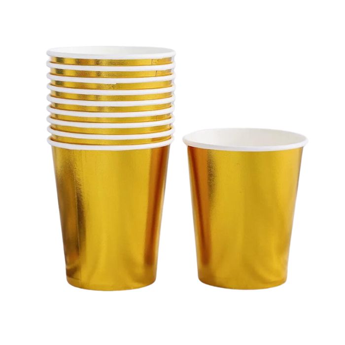 8oz Shiny Metallic Paper Cups (10pcs)