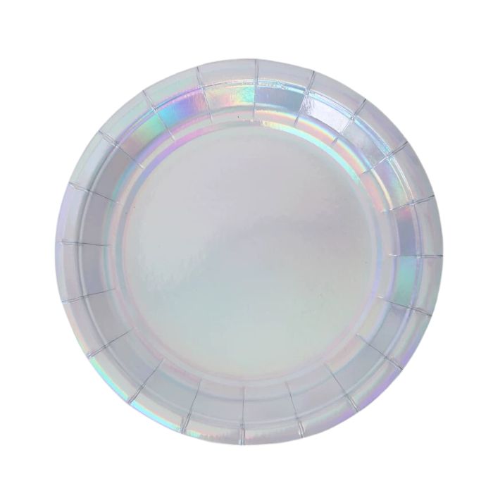 Shiny Metallic Paper Plates (10pc)