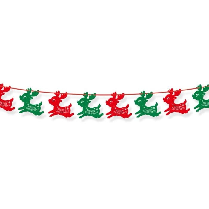 Non-woven Hanging Garland (Christmas Reindeer)