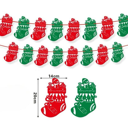 Non-woven Hanging Garland (Christmas Snowman Sock)