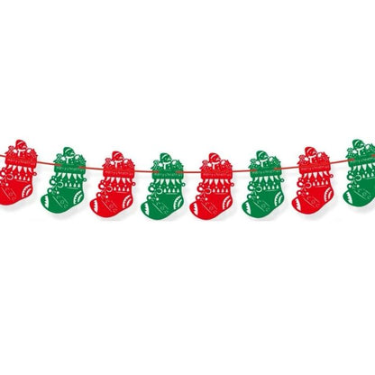Non-woven Hanging Garland (Christmas Snowman Sock)