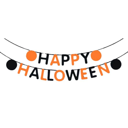 Non-woven Happy Halloween Banner Garland