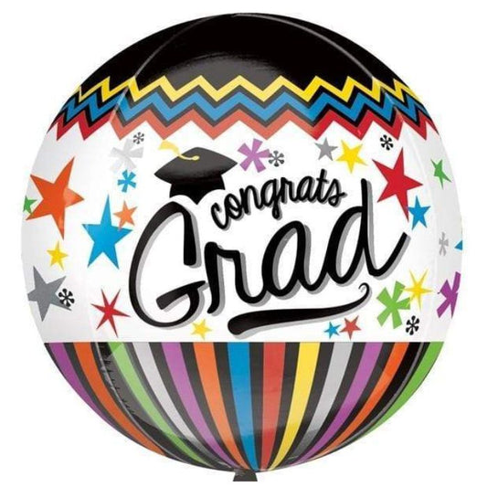 16 Inch Congrats Grad Graduation Orbz Foil Balloon A28115