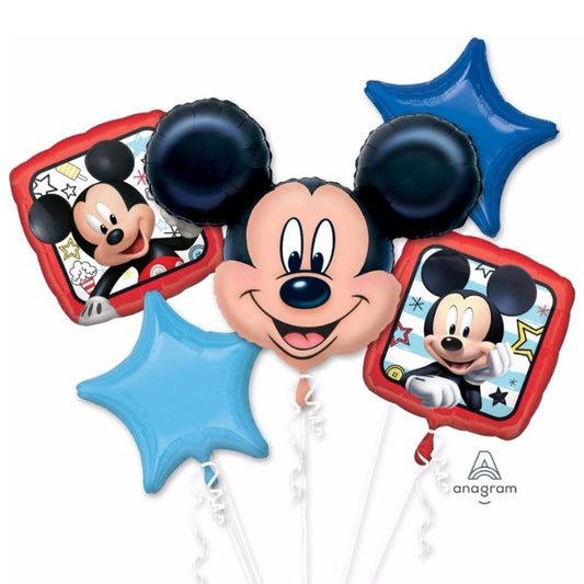 Mickey Roadster 5pc Bouquet Foil Balloon A36226