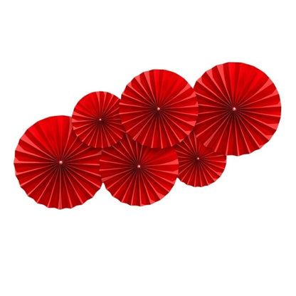 6pc Paper Fan Set Decoration