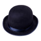 Black Round Bowler Hat