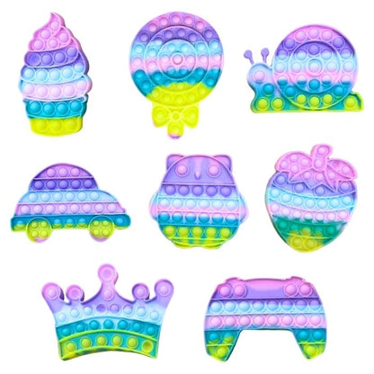 Rainbow Push Pop It Bubble Fidget Toy (Assorted)