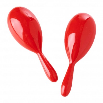 18cm Red Plastic Maracas