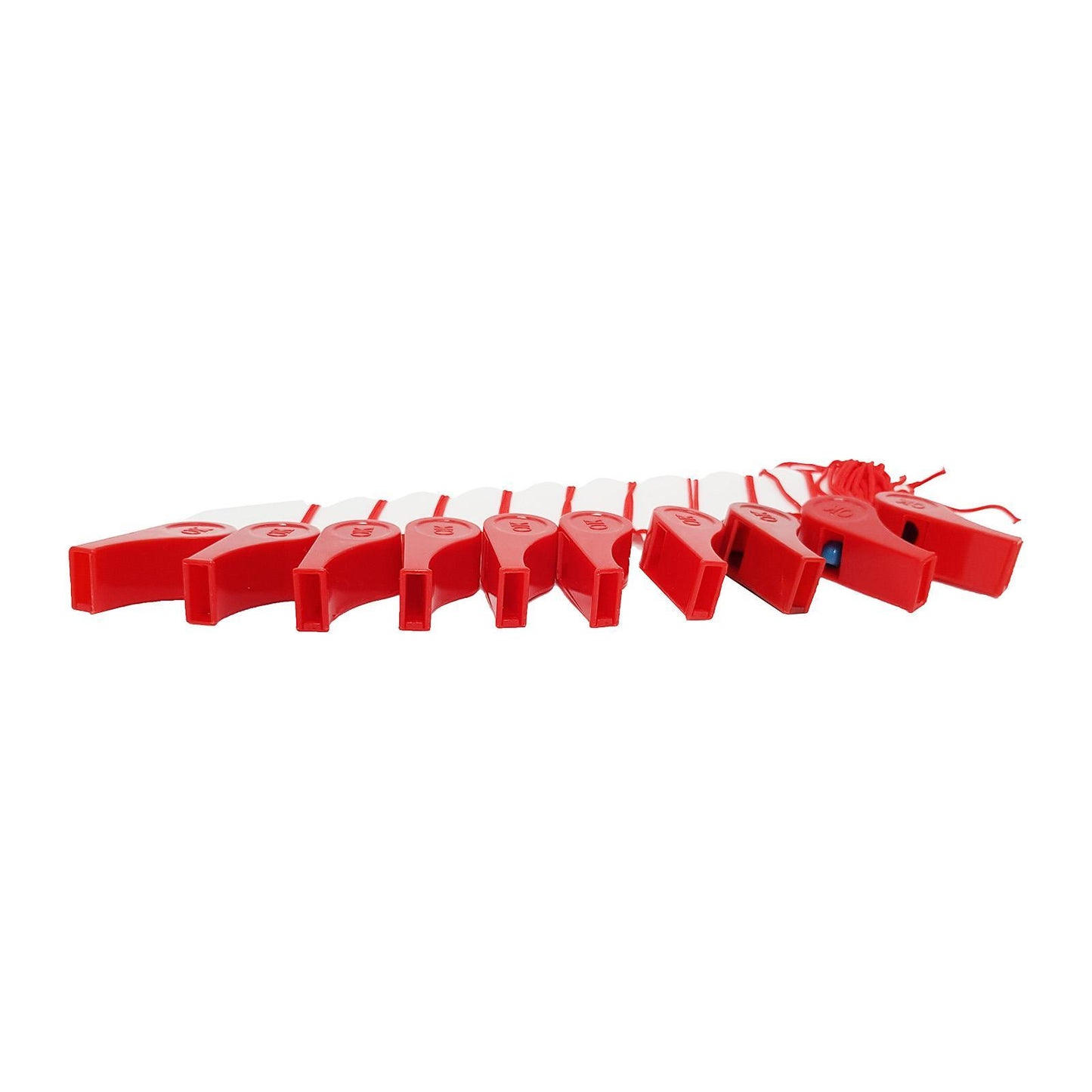Red Plastic Whistle 20pc