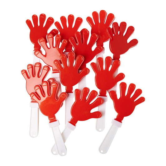 Red White Hand Clapper 12pc