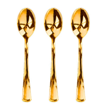 Shiny Gold Plastic Utensils (25pc)