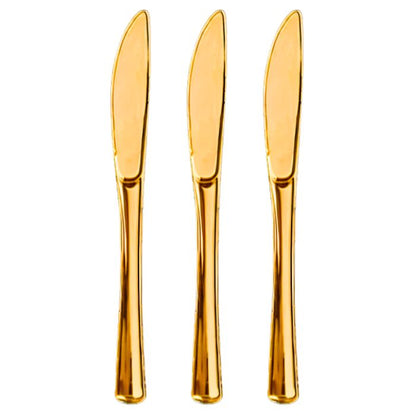 Shiny Gold Plastic Utensils (25pc)