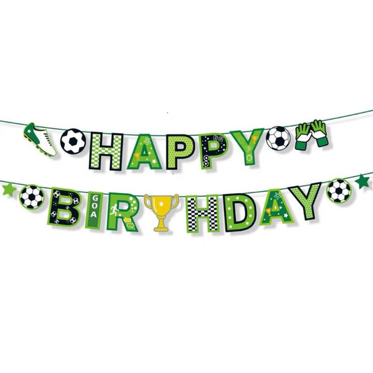 Happy Birthday Soccer Theme Banner