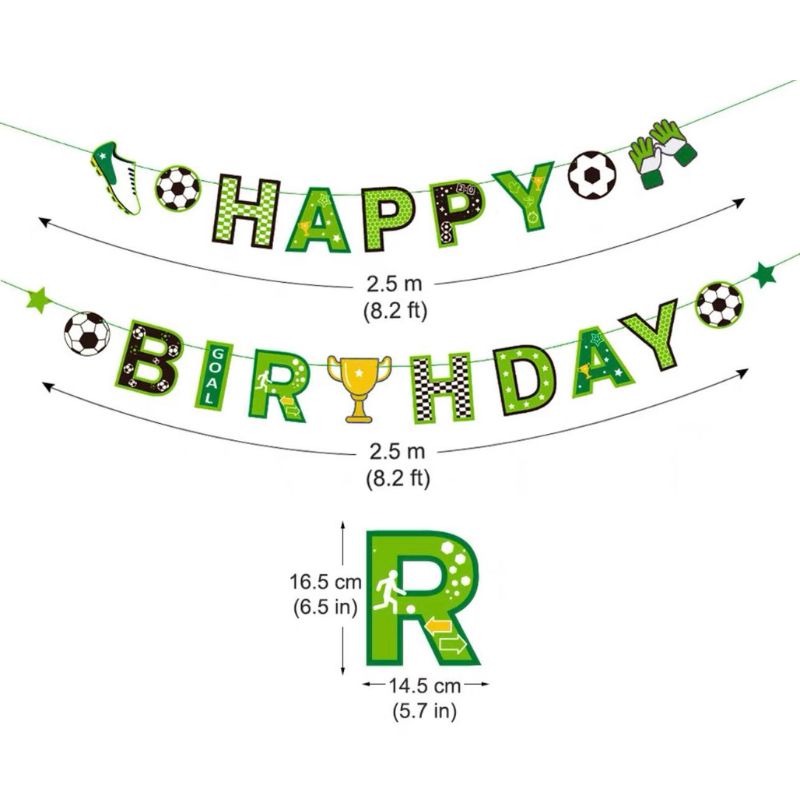 Happy Birthday Soccer Theme Banner