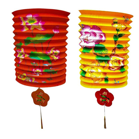 28cm 30A Floral Traditional Paper Lantern 6pcs