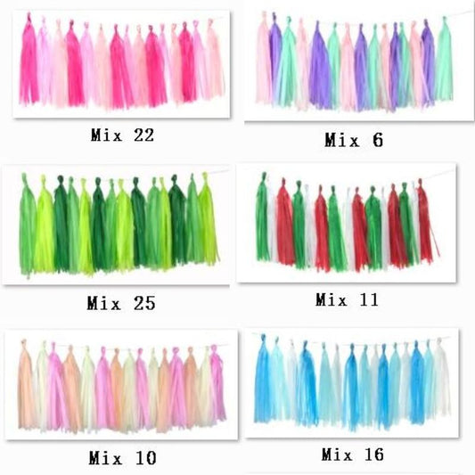 DIY Tissue Paper Tassel Garland Party Decoration