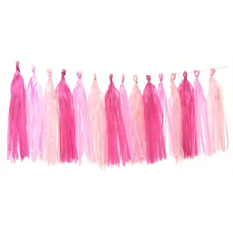 DIY Tissue Paper Tassel Garland Party Decoration