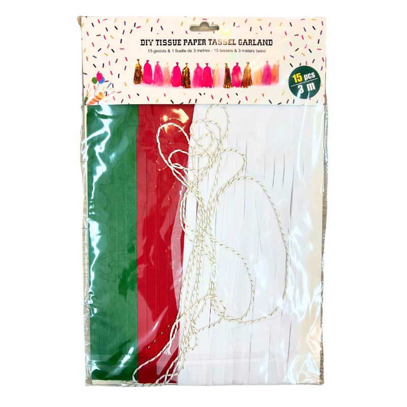 DIY Tissue Paper Tassel Garland Party Decoration