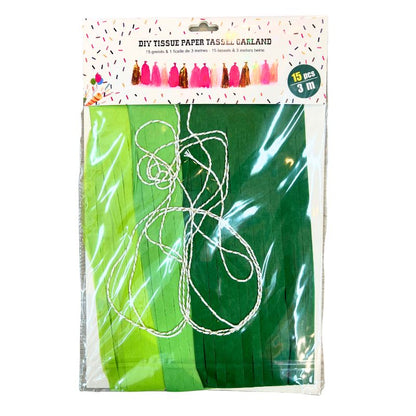DIY Tissue Paper Tassel Garland Party Decoration