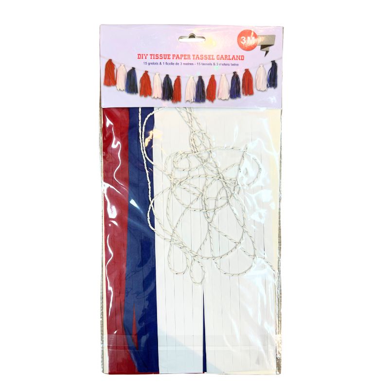 DIY Tissue Paper Tassel Garland Party Decoration