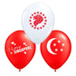 12 Inch Assorted Singapore Latex Balloons