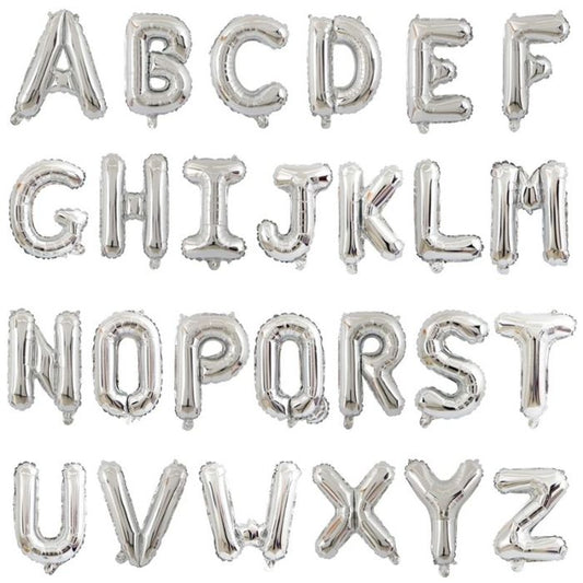 Jumbo Silver Alphabet Foil Balloon