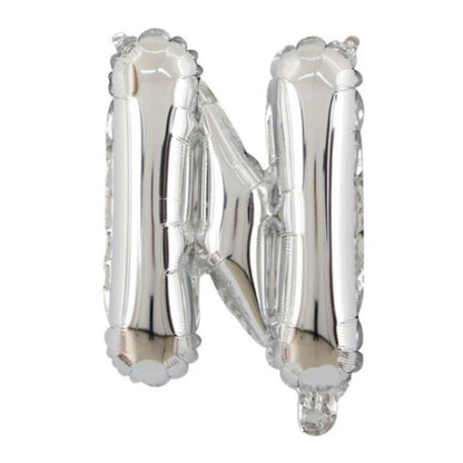 Mini Silver Alphabet Foil Balloon