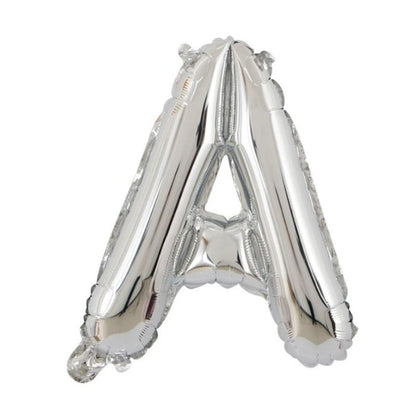 Mini Silver Alphabet Foil Balloon