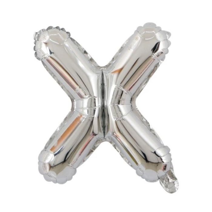 Mini Silver Alphabet Foil Balloon