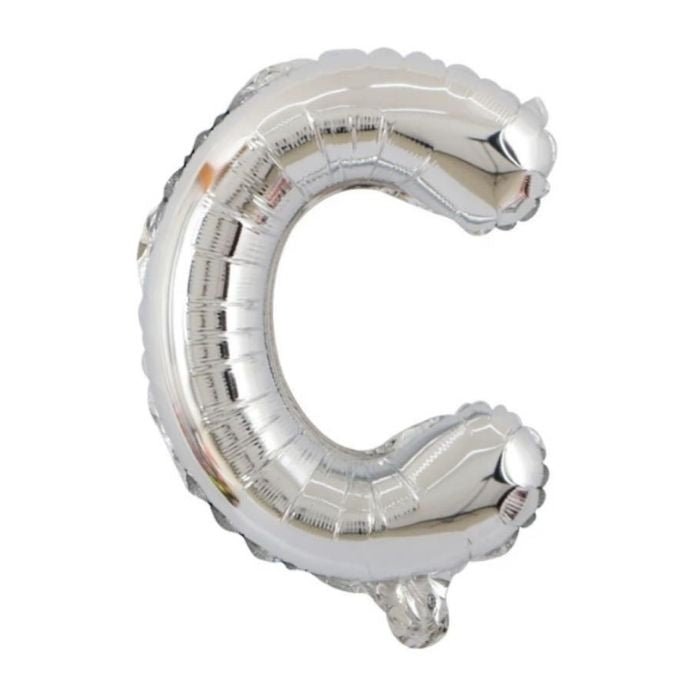 Mini Silver Alphabet Foil Balloon