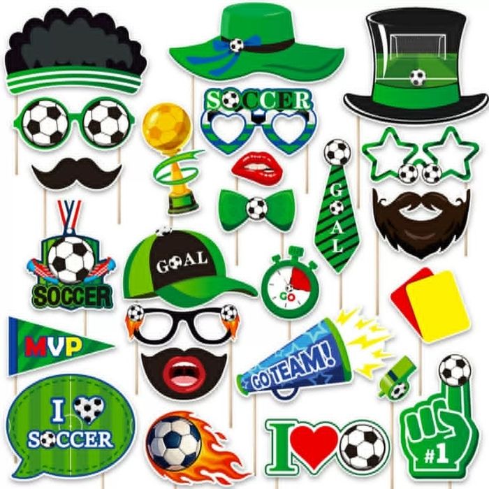 Soccer Photobooth Props (25pcs)