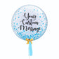 24 Inch Customized Blue Confetti Dots Design Balloon
