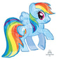 28 Inch My Little Pony Rainbow Dash Supershape Balloon 26467