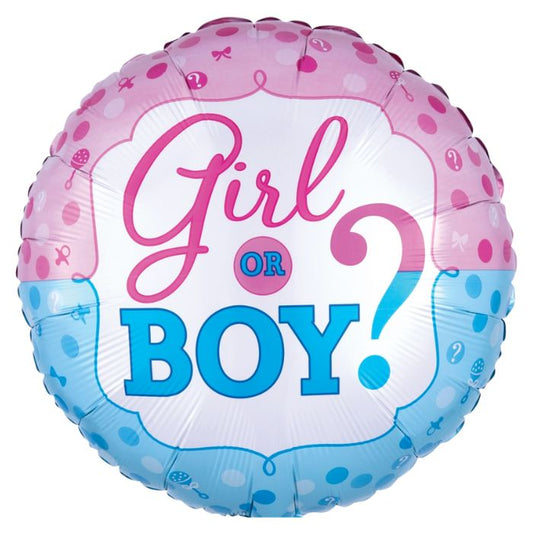 17 Inch Girl or Boy Gender Reveal Balloon 32534
