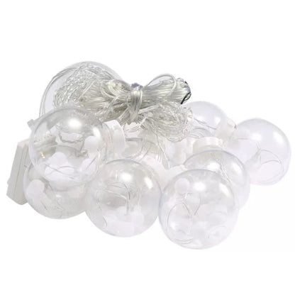 12 LED Transparent Ball Icicle Lights (Warm White)