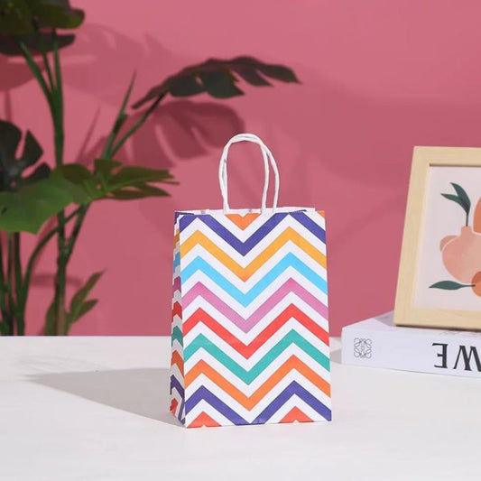 Wave Colorful Kraft Paper Bag (Rainbow)