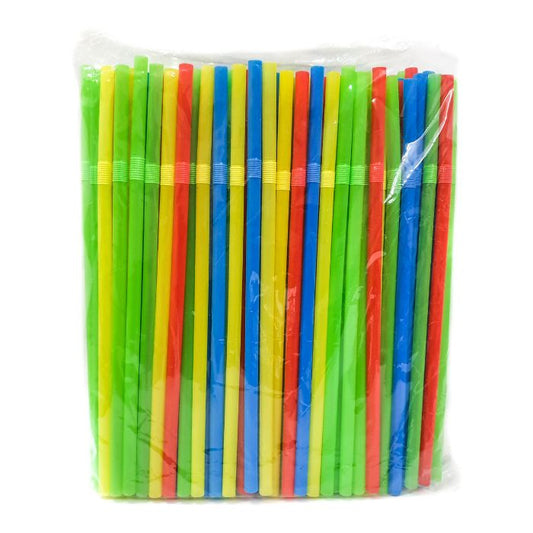 Colorful Bendable Plastic Straws (250pc)